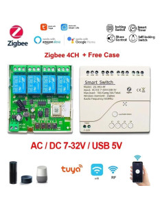 Interruptor Inteligente Zigbee Yitouniu ZG-003-RF 4CH 7-32V 2