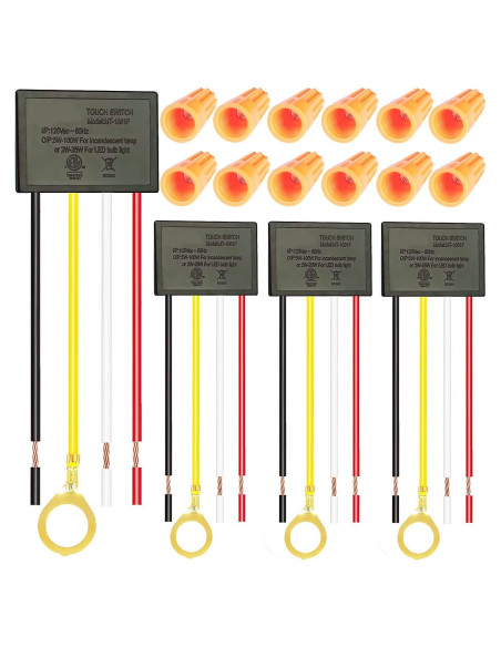 Interruptor Regulador Táctil 3 Vías DAOKAI - Paquete de 4