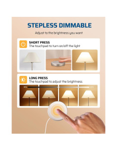 Regulador Táctil Dewenwils 2 Pack Blanco 200W LED Incandescentes 2