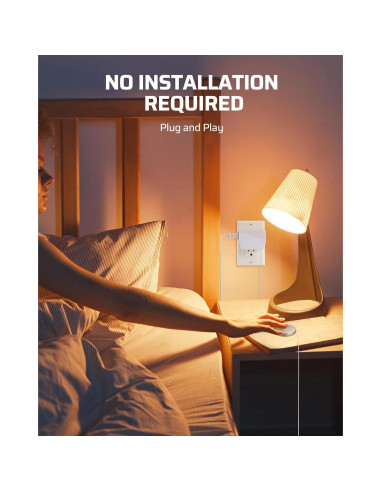 Regulador Táctil Dewenwils 2 Pack Blanco 200W LED Incandescentes