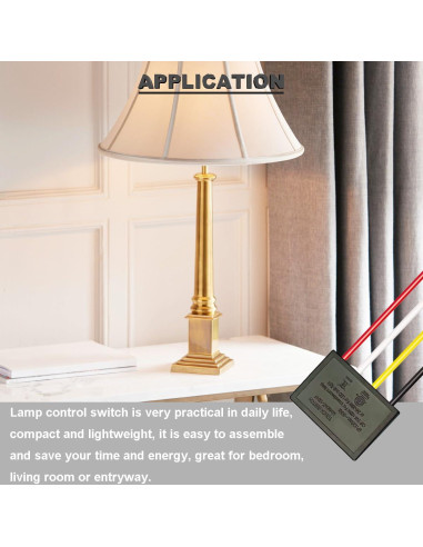 Interruptor Regulador Táctil 3 Vías DAOKAI - Paquete de 4