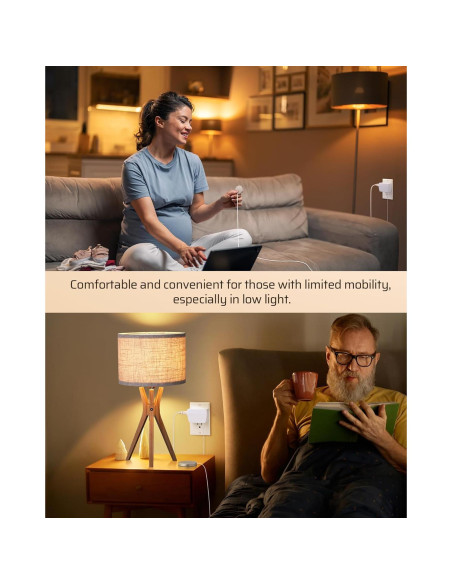 Regulador Táctil Dewenwils 2 Pack Blanco 200W LED Incandescentes