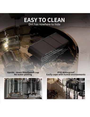 Dispensador Automático de Pasta de Dientes Blancel Negro 4 Espacios