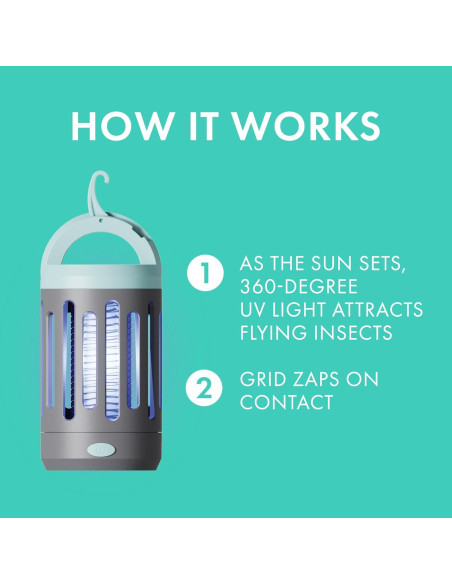 Trampa Eléctrica para Insectos STEM Zapper, 12h Batería, UV 360