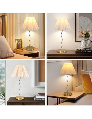 Lámpara de Mesa EIDEARAY con Regulador Táctil y USB 52cm