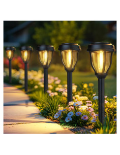 Luces Solares Exteriores DERAYSION 12 Paquete Automáticas