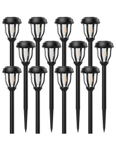 Luces Solares Exteriores DERAYSION 12 Paquete Automáticas 2