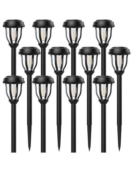 Luces Solares Exteriores DERAYSION 12 Paquete Automáticas