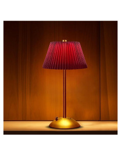 Lámpara de Mesa Inalámbrica JHPGEOE LED Táctil Regulable Rojo