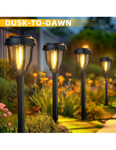 Luces Solares Exteriores DERAYSION 12 Paquete Automáticas