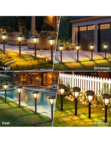 Luces Solares Exteriores DERAYSION 12 Paquete Automáticas