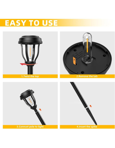 Luces Solares Exteriores DERAYSION 12 Paquete Automáticas