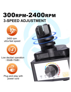 Mini Mezclador Vortex YUTO PMKJ020, 300-2400rpm, 10-100ml 2