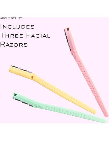 Face N Brow - 3 Rasuradoras Faciales de Acero Japonés