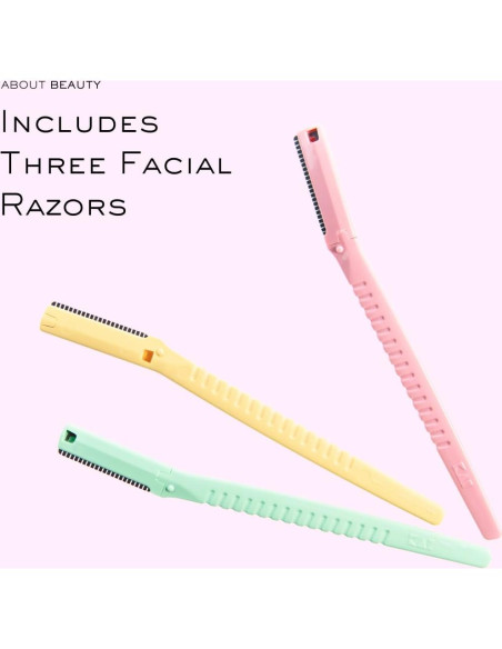Face N Brow - 3 Rasuradoras Faciales de Acero Japonés