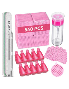 Kit de quitaesmalte profesional TsMADDTs con 540 toallitas