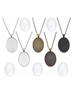 Kit de Joyería DIY Julie Wang 10 Juegos Bezel 40x30mm