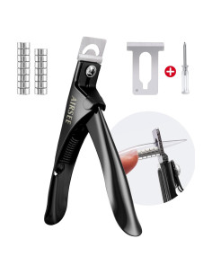 Cortador de Uñas Acrílicas Profesional AIRSEE Negro 15 Pcs