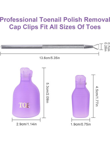 Kit de Clips Removedores de Esmalte UV KAZI 11 Pcs Rosa