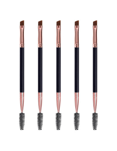Duo Cepillo de Cejas y Pestañas LJX - 5 Piezas Negro