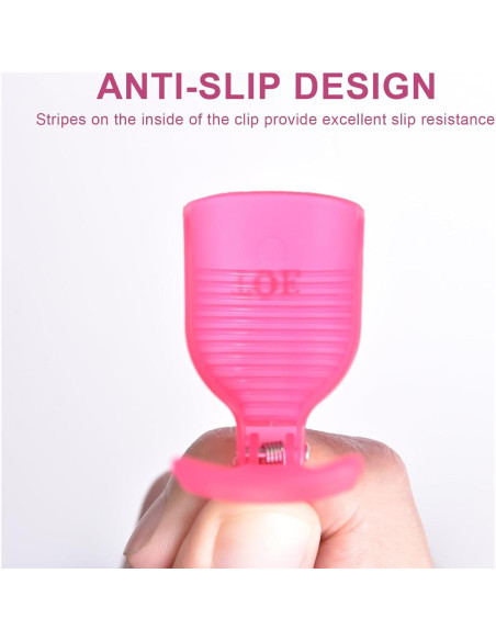 Kit de Clips Removedores de Esmalte UV KAZI 11 Pcs Rosa