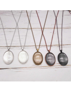 Kit de Joyería DIY Julie Wang 10 Juegos Bezel 40x30mm 2