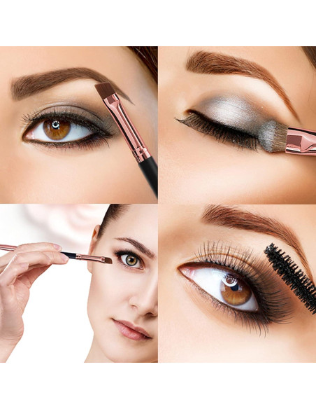 Duo Cepillo de Cejas y Pestañas LJX - 5 Piezas Negro