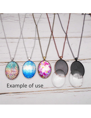 Kit de Joyería DIY Julie Wang 10 Juegos Bezel 40x30mm