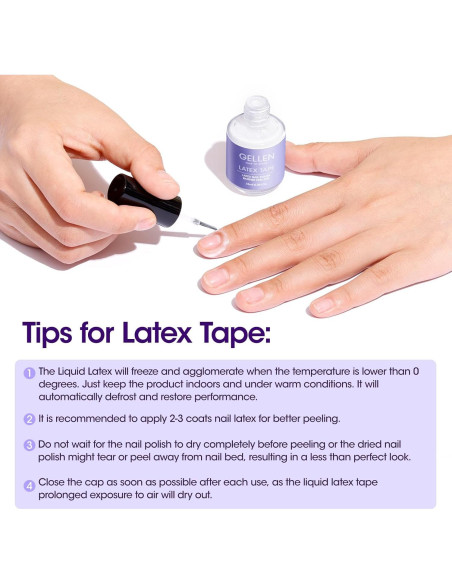 Kit Removedor de Esmalte en Gel Gellen con Cinta de Láttex