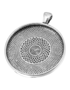 Bandejas Pendientes Redondas AKOAK 20 Piezas 35mm Plata Antigua