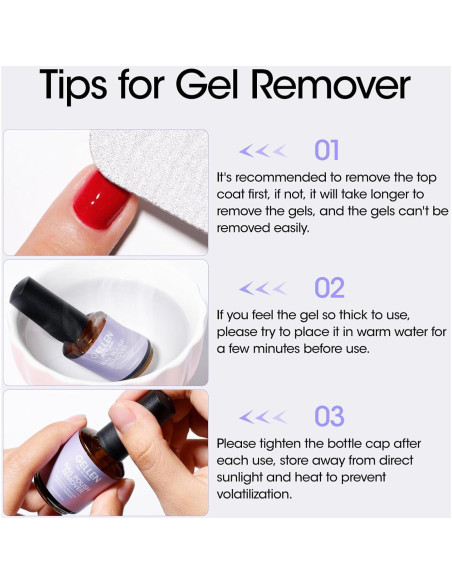Kit Removedor de Esmalte en Gel Gellen con Cinta de Láttex