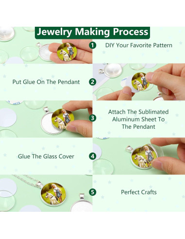 Set de 120 Piezas de Joyería DIY Hicarer - Bandejas y Cabochones