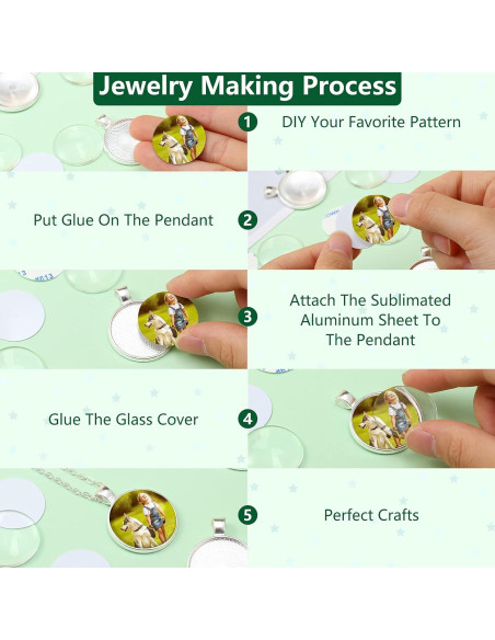 Set de 120 Piezas de Joyería DIY Hicarer - Bandejas y Cabochones