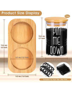 Juego de 2 Frascos de Vidrio Lucomb para Baño - Organizador 2