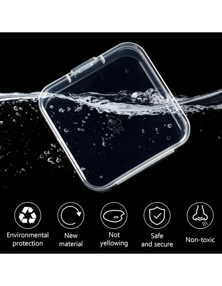 6 Contenedores de Plástico Transparente Jetec 5.4x5.4x2 cm