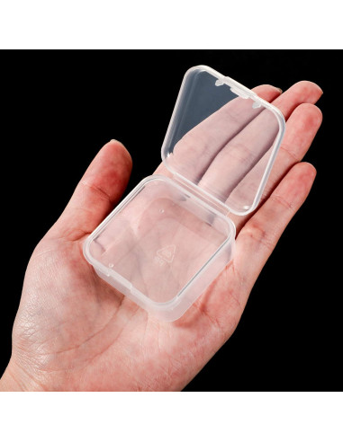 6 Contenedores de Plástico Transparente Jetec 5.4x5.4x2 cm