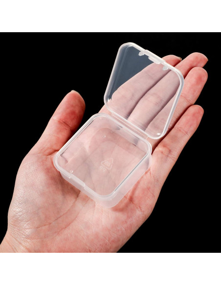 6 Contenedores de Plástico Transparente Jetec 5.4x5.4x2 cm