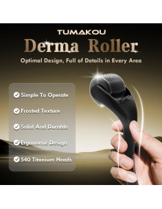 Derma Roller TUMAKOU 0.25mm Rodillo Microneedle para Piel 2
