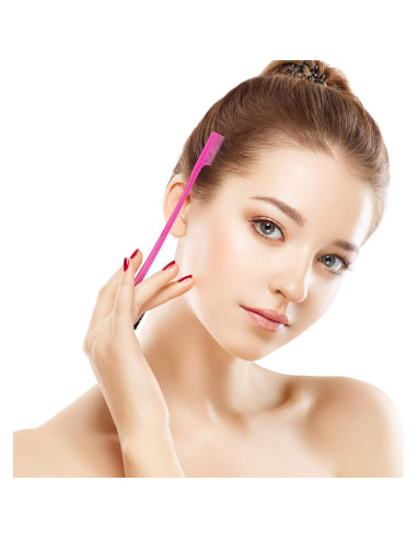 Juego de 14 Cepillos de Bordes Doble Cara Boao para Cabello y Cejas
