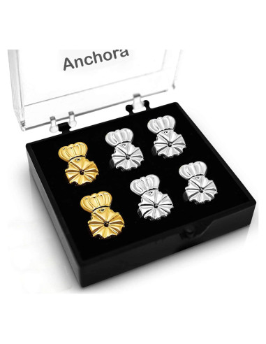Elevadores de Pendientes Anchora Hipoalergénicos 2 Plateados 1 Dorado