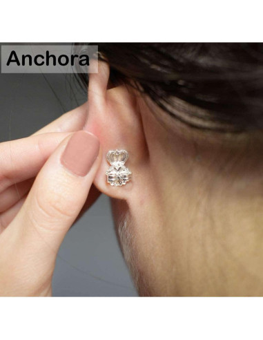 Elevadores de Pendientes Anchora Hipoalergénicos 2 Plateados 1 Dorado