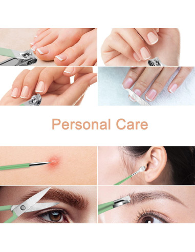 Juego de Manicura Profesional AFLICT 7 Piezas Acero Inoxidable