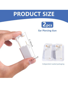 Kit de Perforación de Oídos Desechable KISEER - 2 Pcs 2