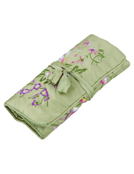 Bolsa de Joyería de Viaje TUMBEELLUWA Bordada con Flores