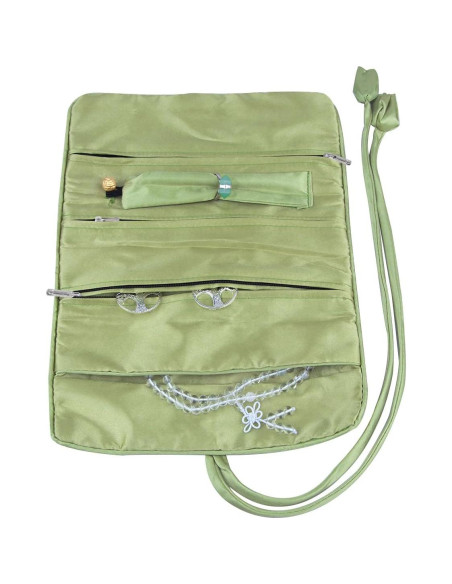 Bolsa de Joyería de Viaje TUMBEELLUWA Bordada con Flores