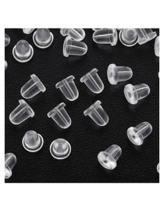 Resortes de Aretes de Goma Kerryjewl 200pcs Transparentes