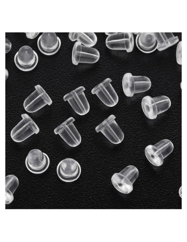 Resortes de Aretes de Goma Kerryjewl 200pcs Transparentes