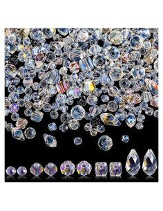 Kigeli 1280 Piezas Perlas de Cristal Facetadas para DIY