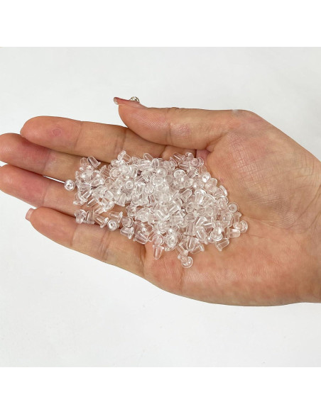 Resortes de Aretes de Goma Kerryjewl 200pcs Transparentes