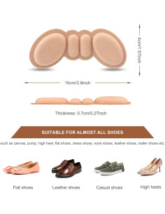Almohadillas para Talones Riootlnm - 4 Pares para Zapatos Grandes 2
